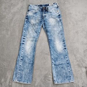 Buffalo David Bitton Jeans King Basic Slim Boot Size 30x30 Light Acid‎ Wash